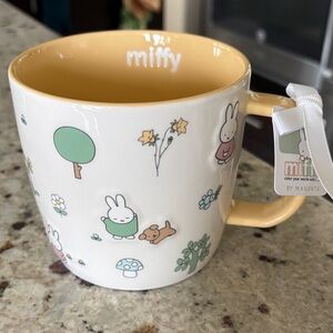 Miffy Yellow and White Spring Floral Magenta Magenta